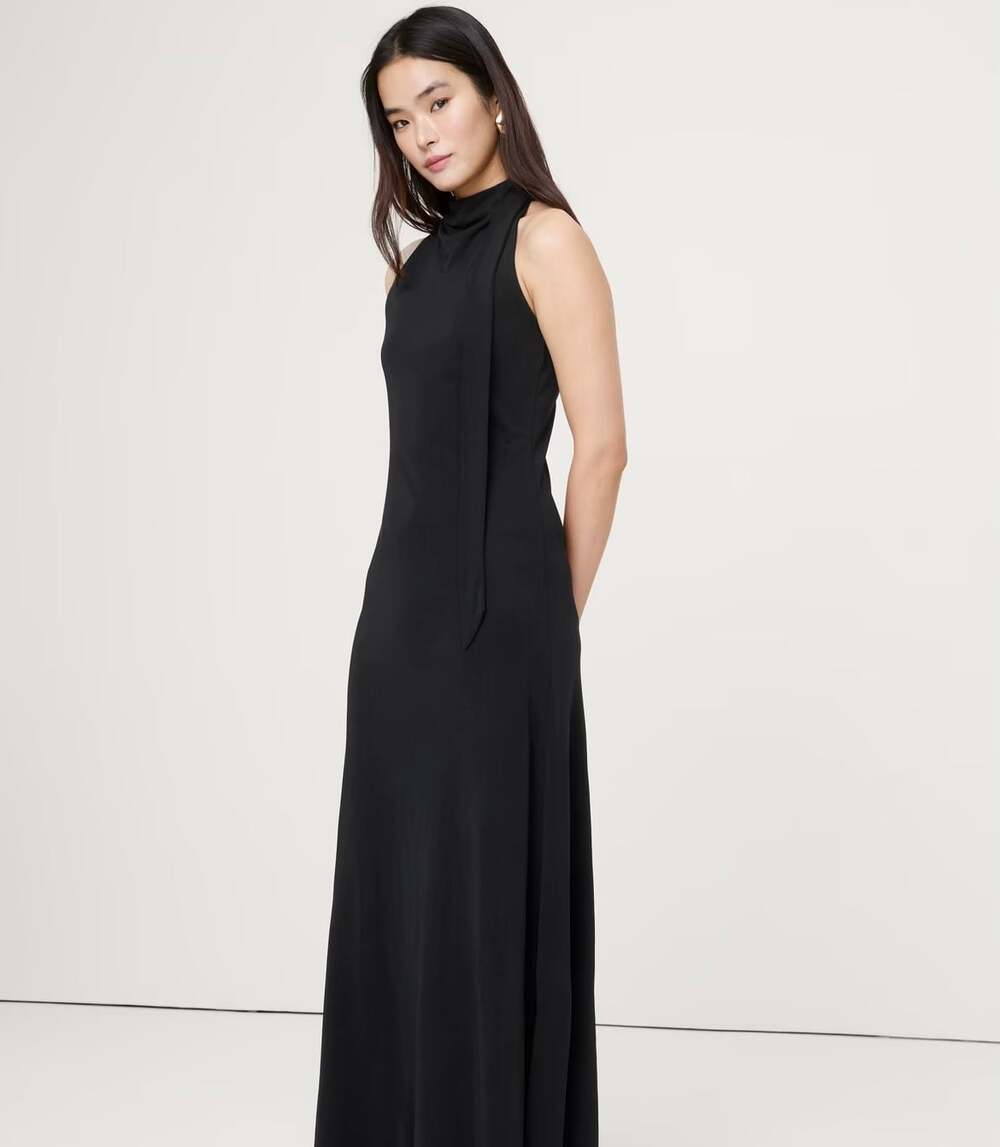 Banana Republic Matte Jersey Cowl-Neck Maxi Dress